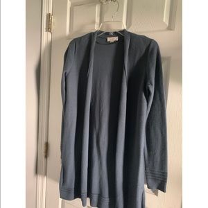 Blueish Gray Long Sleeve Cardigan